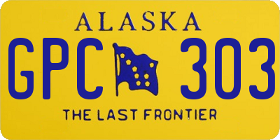 AK license plate GPC303