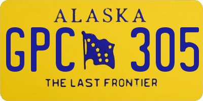 AK license plate GPC305