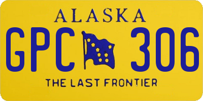 AK license plate GPC306