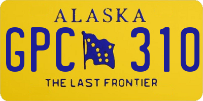 AK license plate GPC310