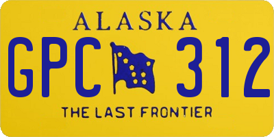 AK license plate GPC312
