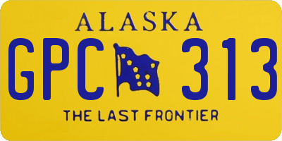 AK license plate GPC313