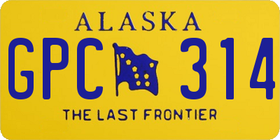 AK license plate GPC314