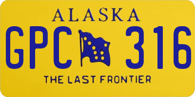 AK license plate GPC316