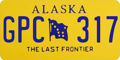 AK license plate GPC317