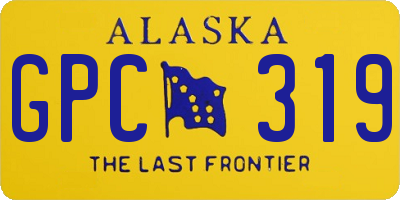 AK license plate GPC319