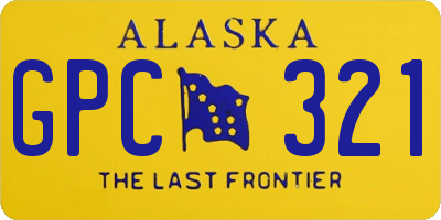 AK license plate GPC321