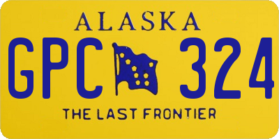 AK license plate GPC324
