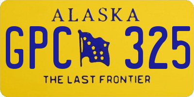 AK license plate GPC325