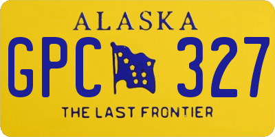 AK license plate GPC327