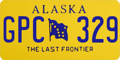 AK license plate GPC329