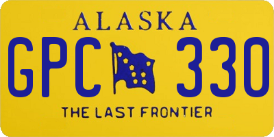 AK license plate GPC330