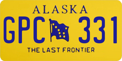 AK license plate GPC331