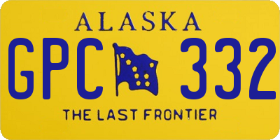 AK license plate GPC332