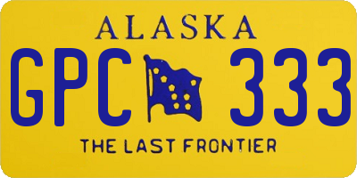 AK license plate GPC333