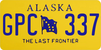 AK license plate GPC337