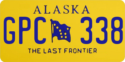 AK license plate GPC338