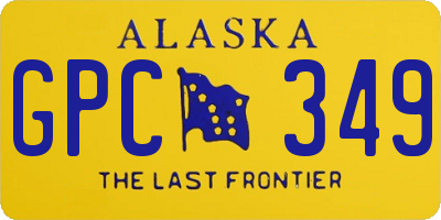AK license plate GPC349
