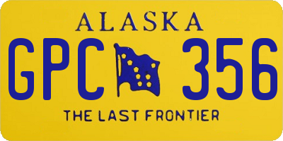 AK license plate GPC356