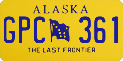 AK license plate GPC361