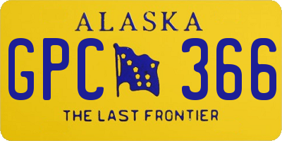 AK license plate GPC366