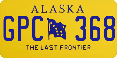 AK license plate GPC368