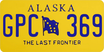 AK license plate GPC369