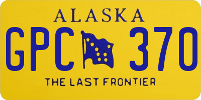 AK license plate GPC370