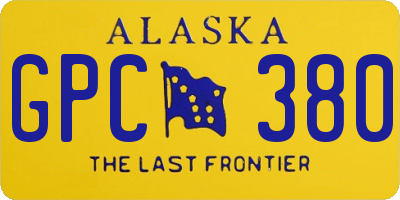 AK license plate GPC380