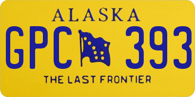 AK license plate GPC393