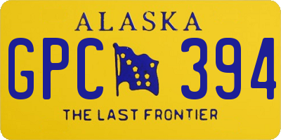 AK license plate GPC394