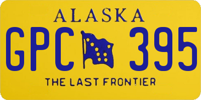 AK license plate GPC395