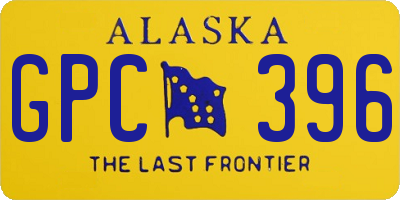 AK license plate GPC396