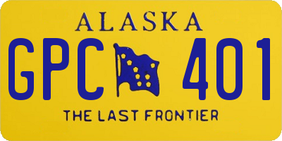 AK license plate GPC401