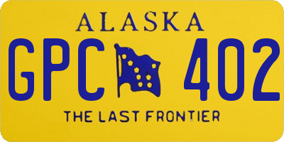 AK license plate GPC402