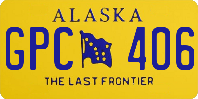 AK license plate GPC406