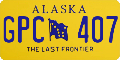 AK license plate GPC407