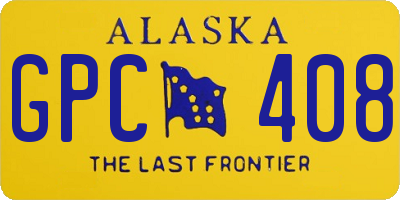 AK license plate GPC408