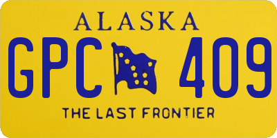 AK license plate GPC409