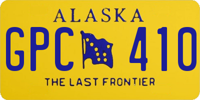 AK license plate GPC410
