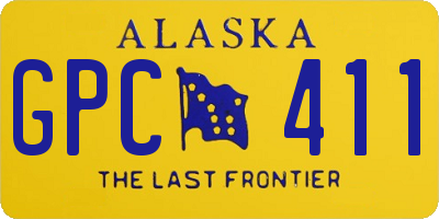 AK license plate GPC411