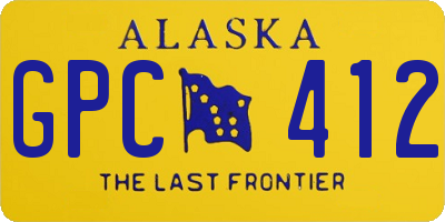 AK license plate GPC412