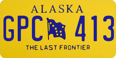 AK license plate GPC413