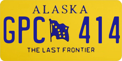 AK license plate GPC414