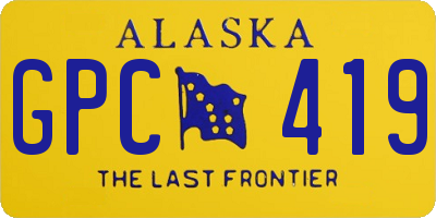 AK license plate GPC419