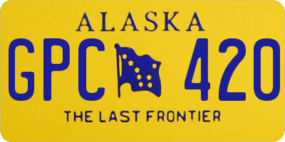 AK license plate GPC420