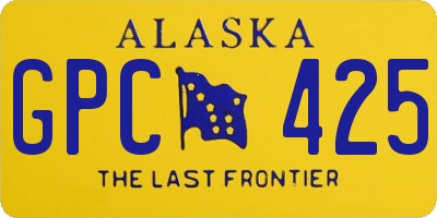 AK license plate GPC425