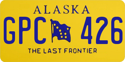 AK license plate GPC426