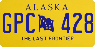AK license plate GPC428