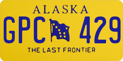 AK license plate GPC429